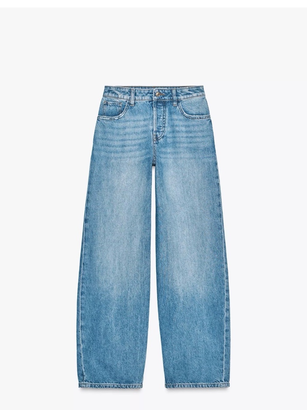 ZARA Wide-Leg Light Blue Women's Jeans